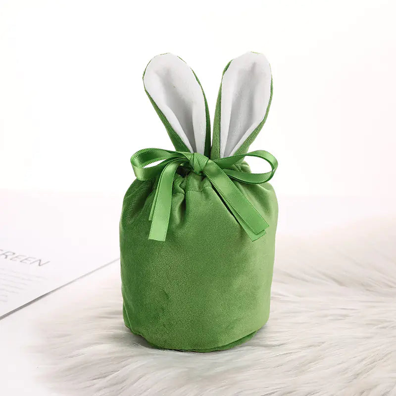 Velvet Bunny Ear Gift Bags for Easter Party Treats