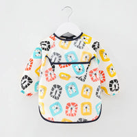 Waterproof Cotton Bib for Kids - Long Sleeve Feeding Apron