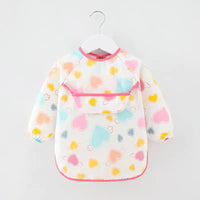 Waterproof Cotton Bib for Kids - Long Sleeve Feeding Apron