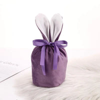 Velvet Bunny Ear Gift Bags for Easter Party Treats