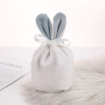 Velvet Bunny Ear Gift Bags for Easter Party Treats